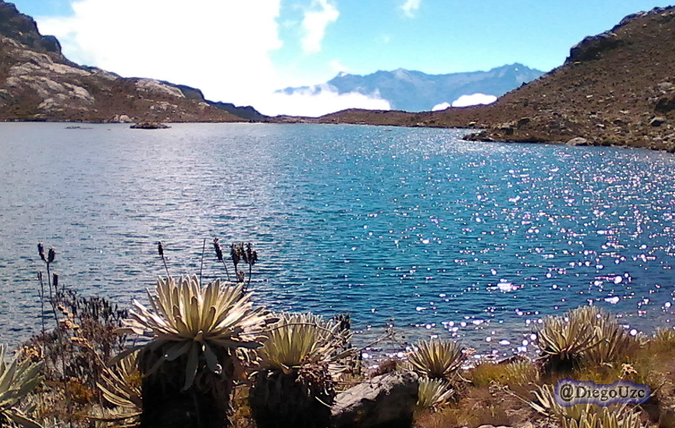Laguna Albarregas y Pícos Humboldt y Bolívar al fondo